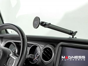 Jeep Wrangler JL Phone Mount - Dash Rail - w/ 8in Extension Arm